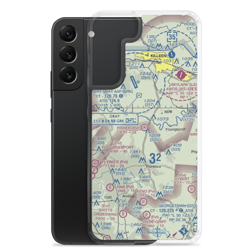 Fisher Ranch Airport (67TE) VFR Sectional Samsung Case Samsung Galaxy S22 Plus model shown