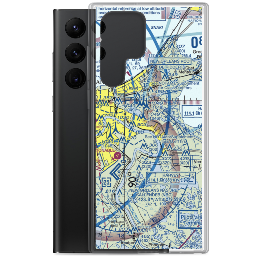 Fisher's Field (82LA) VFR Sectional Samsung Case Samsung Galaxy S22 Ultra model shown