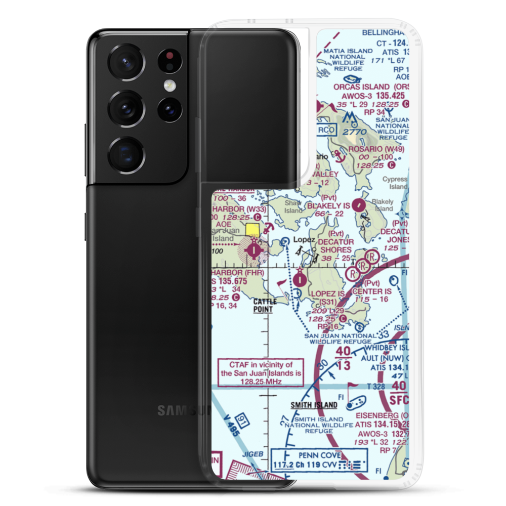 Fishermans Bay Seaplane Base (81W) VFR Sectional Samsung Case Samsung Galaxy S21 Ultra model shown