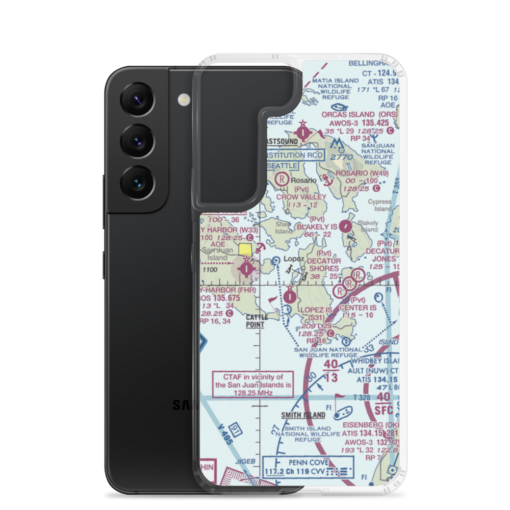 Fishermans Bay Seaplane Base (81W) VFR Sectional Samsung Case Samsung Galaxy S22 model shown