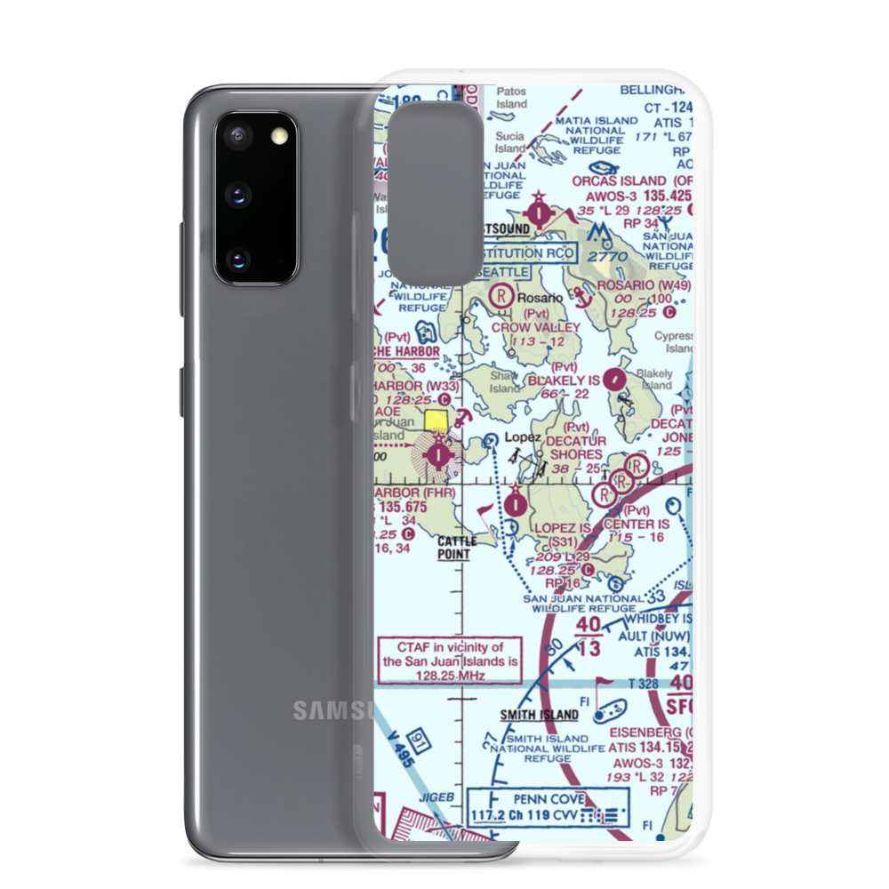 Fishermans Bay Seaplane Base (81W) VFR Sectional Samsung Case Samsung Galaxy S20 model shown