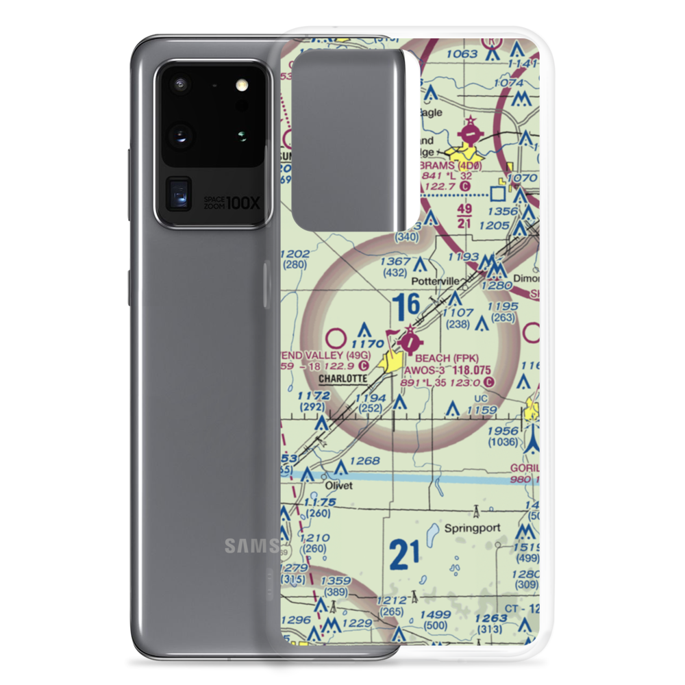Fitch H Beach Airport (FPK) VFR Sectional Samsung Case Samsung Galaxy S20 Ultra model shown