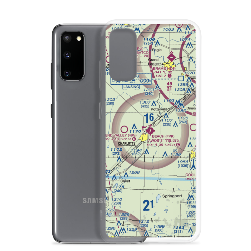 Fitch H Beach Airport (FPK) VFR Sectional Samsung Case Samsung Galaxy S20 model shown