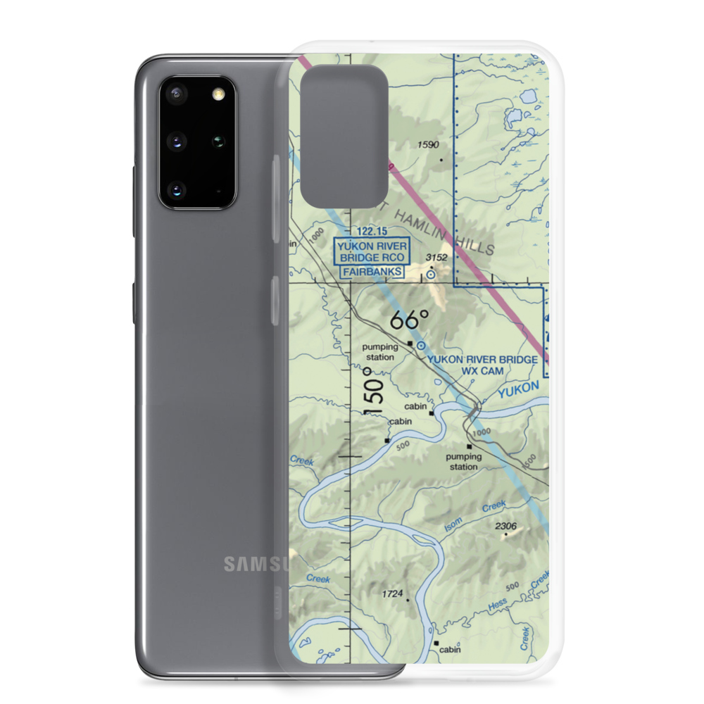 Five Mile Airport (FVM) VFR Sectional Samsung Case Samsung Galaxy S20 Plus model shown