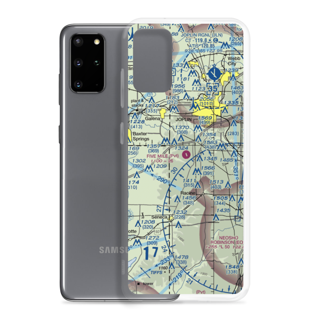 Five Mile Airport (MO49) VFR Sectional Samsung Case Samsung Galaxy S20 Plus model shown