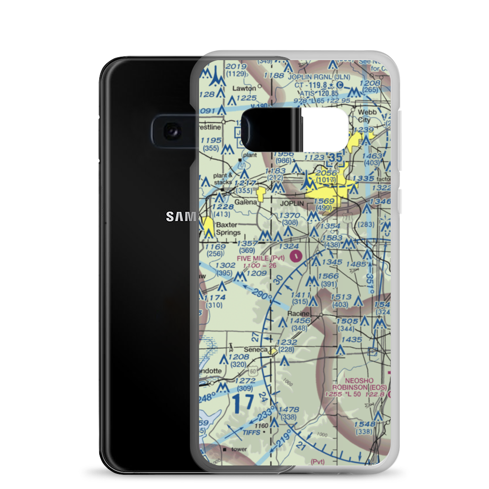 Five Mile Airport (MO49) VFR Sectional Samsung Case Samsung Galaxy S10e model shown