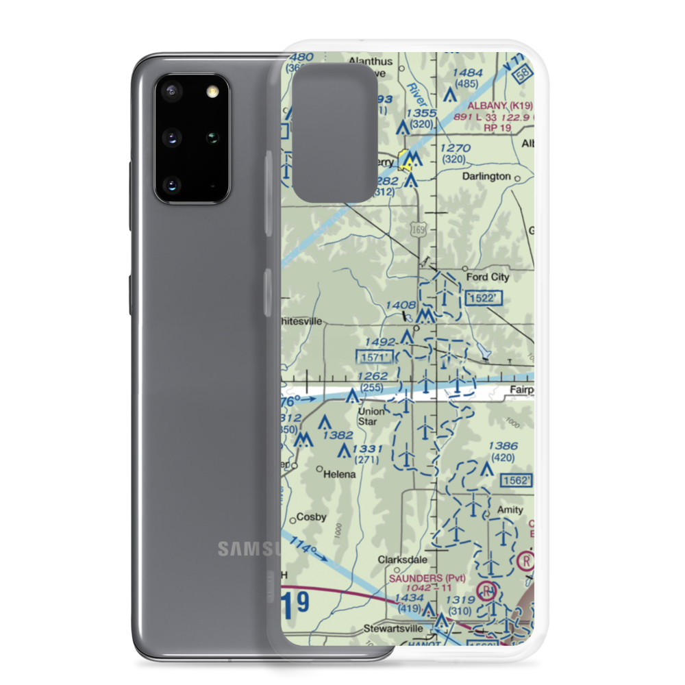 Fizzle Ridge Airport (3MO8) VFR Sectional Samsung Case Samsung Galaxy S20 Plus model shown