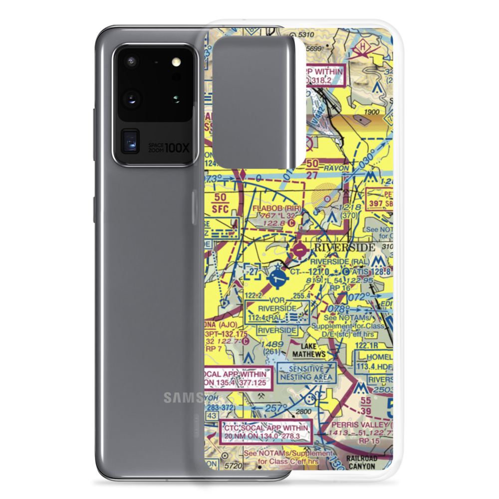 Flabob Airport (RIR) VFR Sectional Samsung Case Samsung Galaxy S20 Ultra model shown