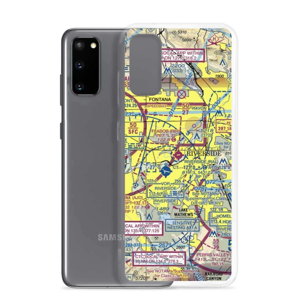 Flabob Airport (RIR) VFR Sectional Samsung Case Samsung Galaxy S20 model shown