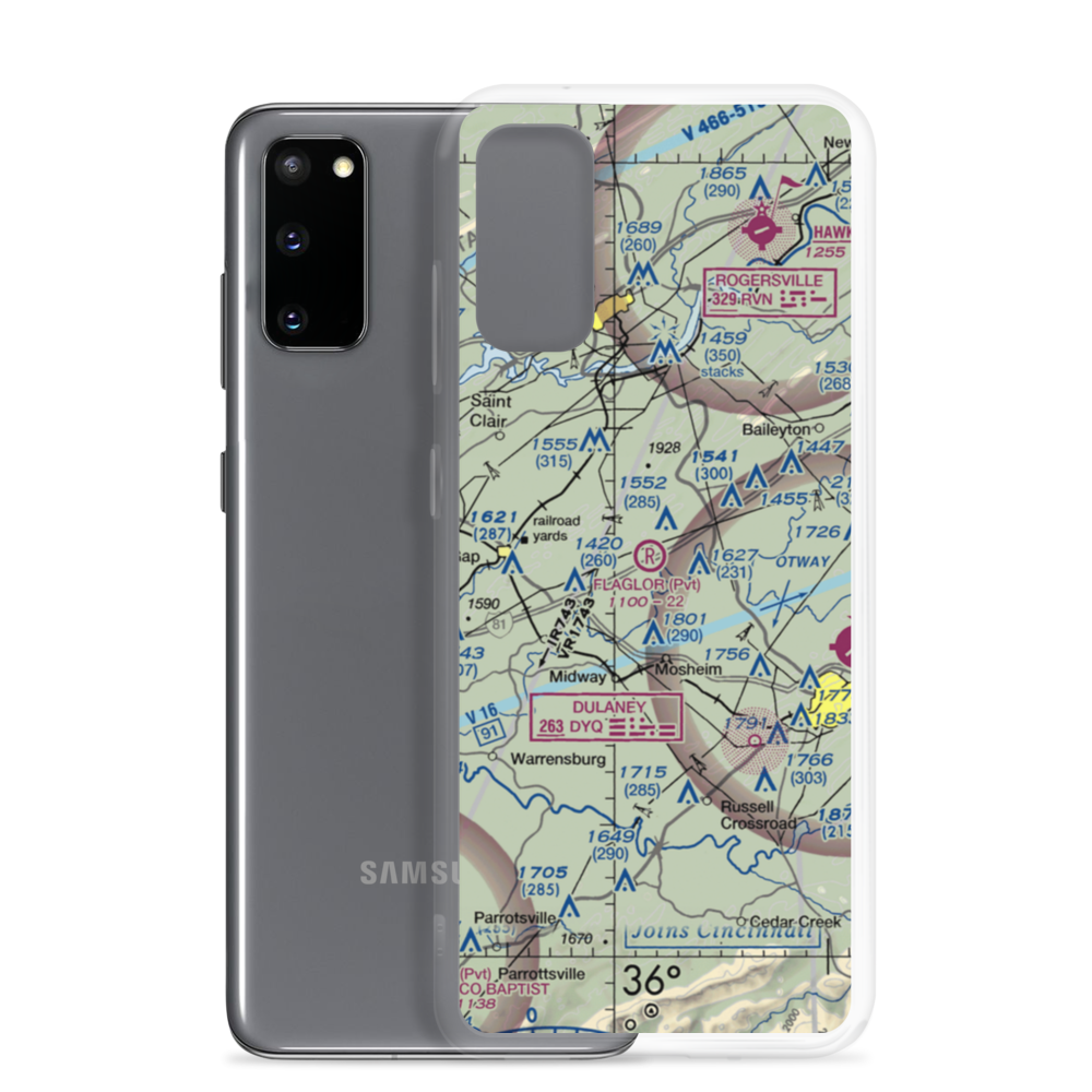 Flaglor Airport (8TN4) VFR Sectional Samsung Case Samsung Galaxy S20 model shown