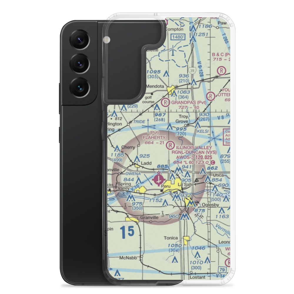 Flaherty Field (0LL4) VFR Sectional Samsung Case Samsung Galaxy S22 Plus model shown