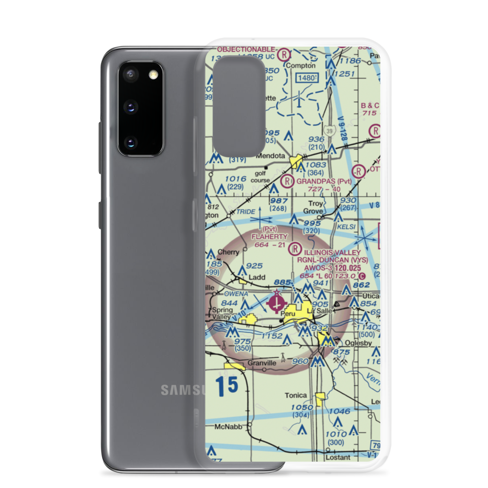 Flaherty Field (0LL4) VFR Sectional Samsung Case Samsung Galaxy S20 model shown