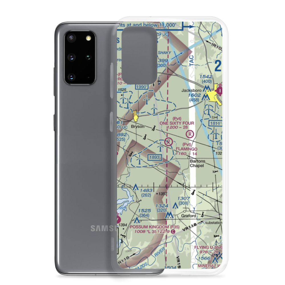 Flamingo Airfield (TA59) VFR Sectional Samsung Case Samsung Galaxy S20 Plus model shown