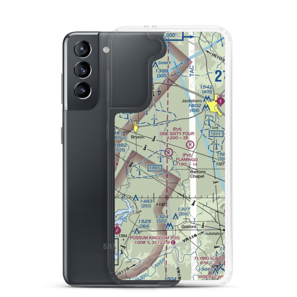 Flamingo Airfield (TA59) VFR Sectional Samsung Case Samsung Galaxy S21 model shown