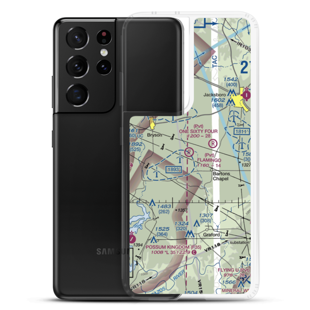 Flamingo Airfield (TA59) VFR Sectional Samsung Case Samsung Galaxy S21 Ultra model shown