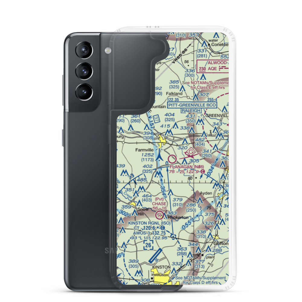 Flanagan Field (N08) VFR Sectional Samsung Case Samsung Galaxy S21 model shown