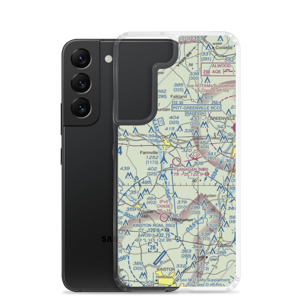 Flanagan Field (N08) VFR Sectional Samsung Case Samsung Galaxy S22 model shown