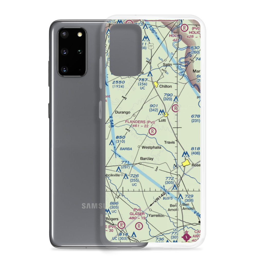 Flanders Field (TS81) VFR Sectional Samsung Case Samsung Galaxy S20 Plus model shown