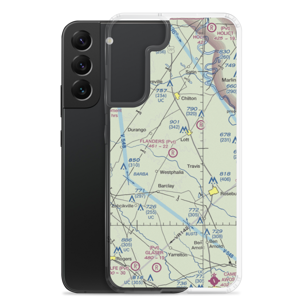 Flanders Field (TS81) VFR Sectional Samsung Case Samsung Galaxy S22 Plus model shown