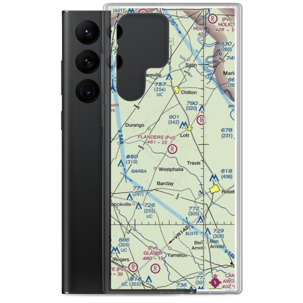 Flanders Field (TS81) VFR Sectional Samsung Case Samsung Galaxy S22 Ultra model shown