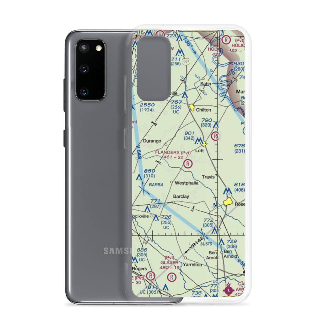 Flanders Field (TS81) VFR Sectional Samsung Case Samsung Galaxy S20 model shown