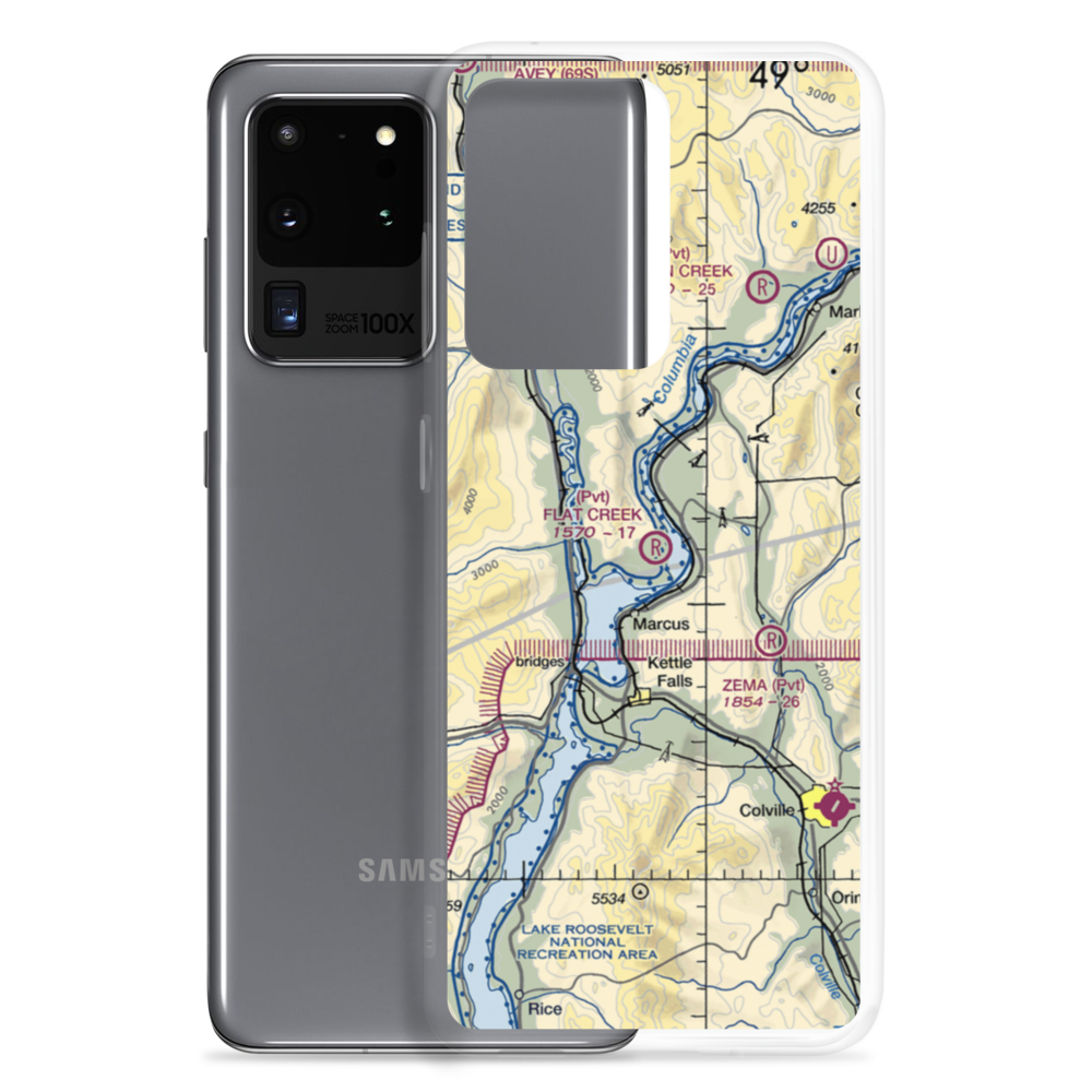 Flat Creek Field (05WN) VFR Sectional Samsung Case Samsung Galaxy S20 Ultra model shown