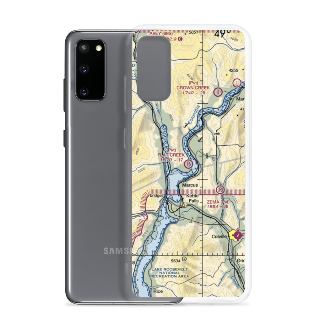 Flat Creek Field (05WN) VFR Sectional Samsung Case Samsung Galaxy S20 model shown