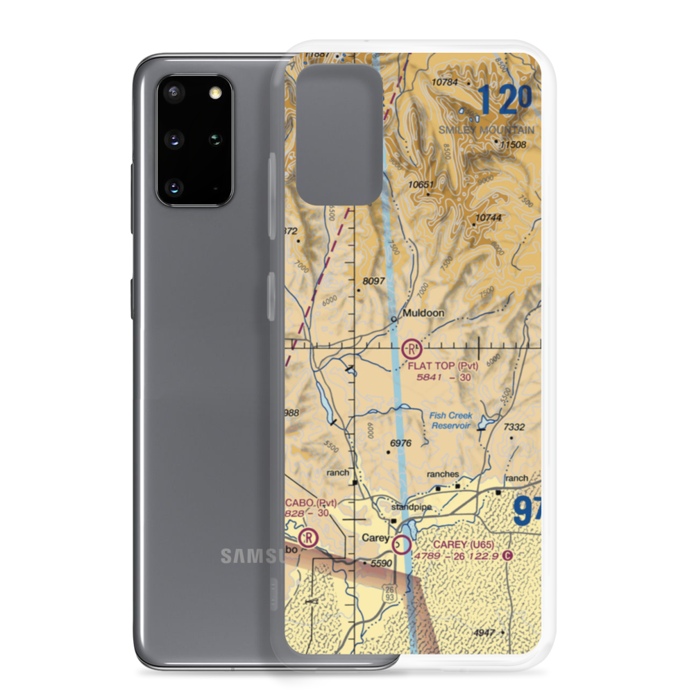 Flat Top Airstrip (10ID) VFR Sectional Samsung Case Samsung Galaxy S20 Plus model shown