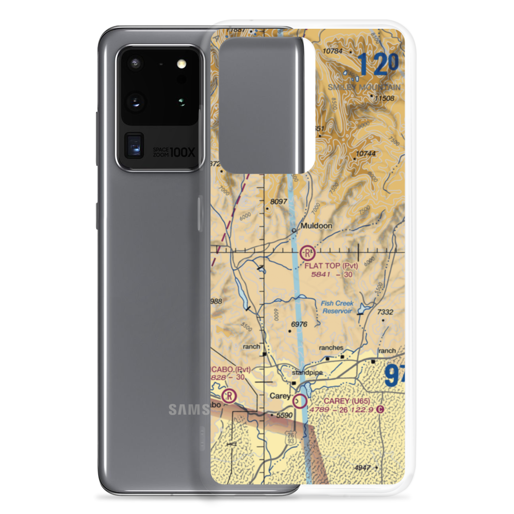 Flat Top Airstrip (10ID) VFR Sectional Samsung Case Samsung Galaxy S20 Ultra model shown