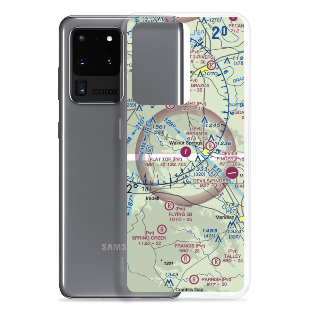 Flat Top Ranch Airport (74TE) VFR Sectional Samsung Case Samsung Galaxy S20 Ultra model shown