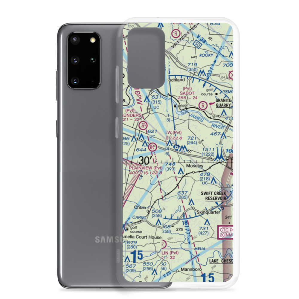 Flatrock Air Strip (0VA7) VFR Sectional Samsung Case Samsung Galaxy S20 Plus model shown