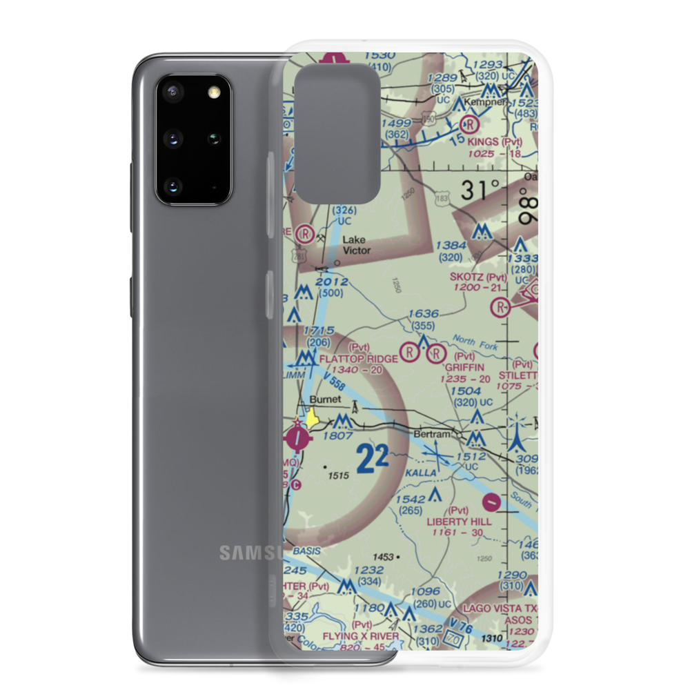 Flattop Ridge Airport (TA63) VFR Sectional Samsung Case Samsung Galaxy S20 Plus model shown