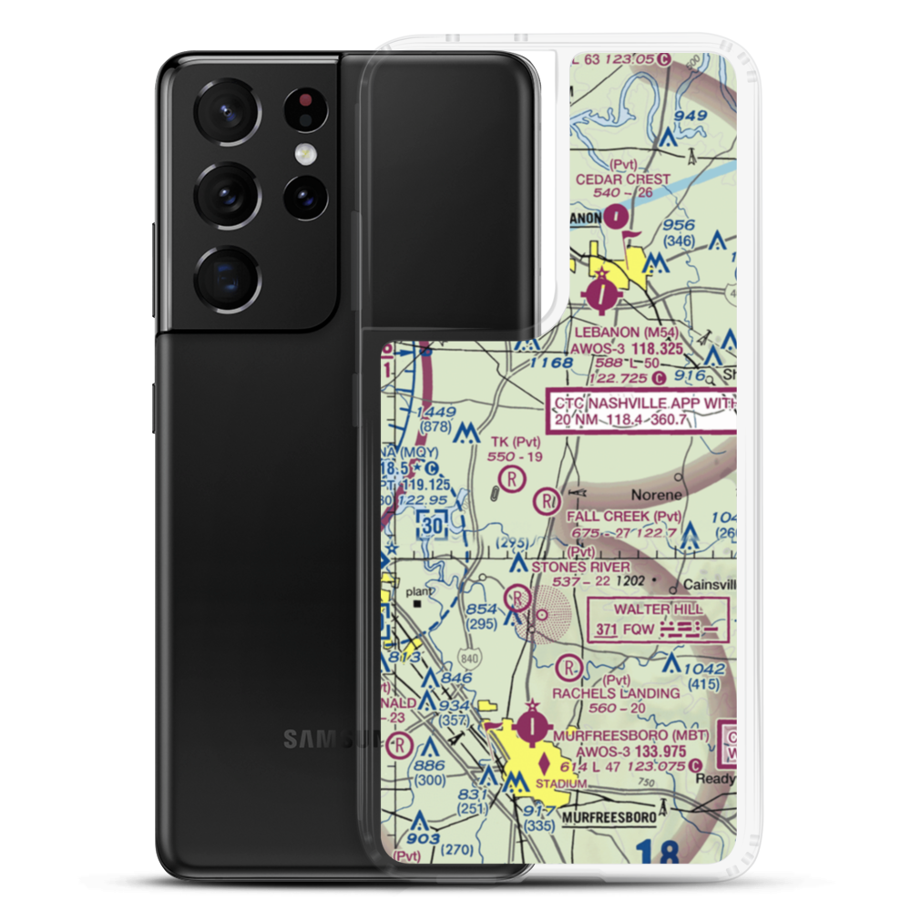 Flatwood Field (10TN) VFR Sectional Samsung Case Samsung Galaxy S21 Ultra model shown