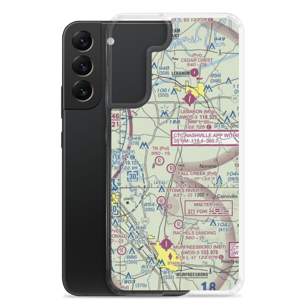 Flatwood Field (10TN) VFR Sectional Samsung Case Samsung Galaxy S22 Plus model shown