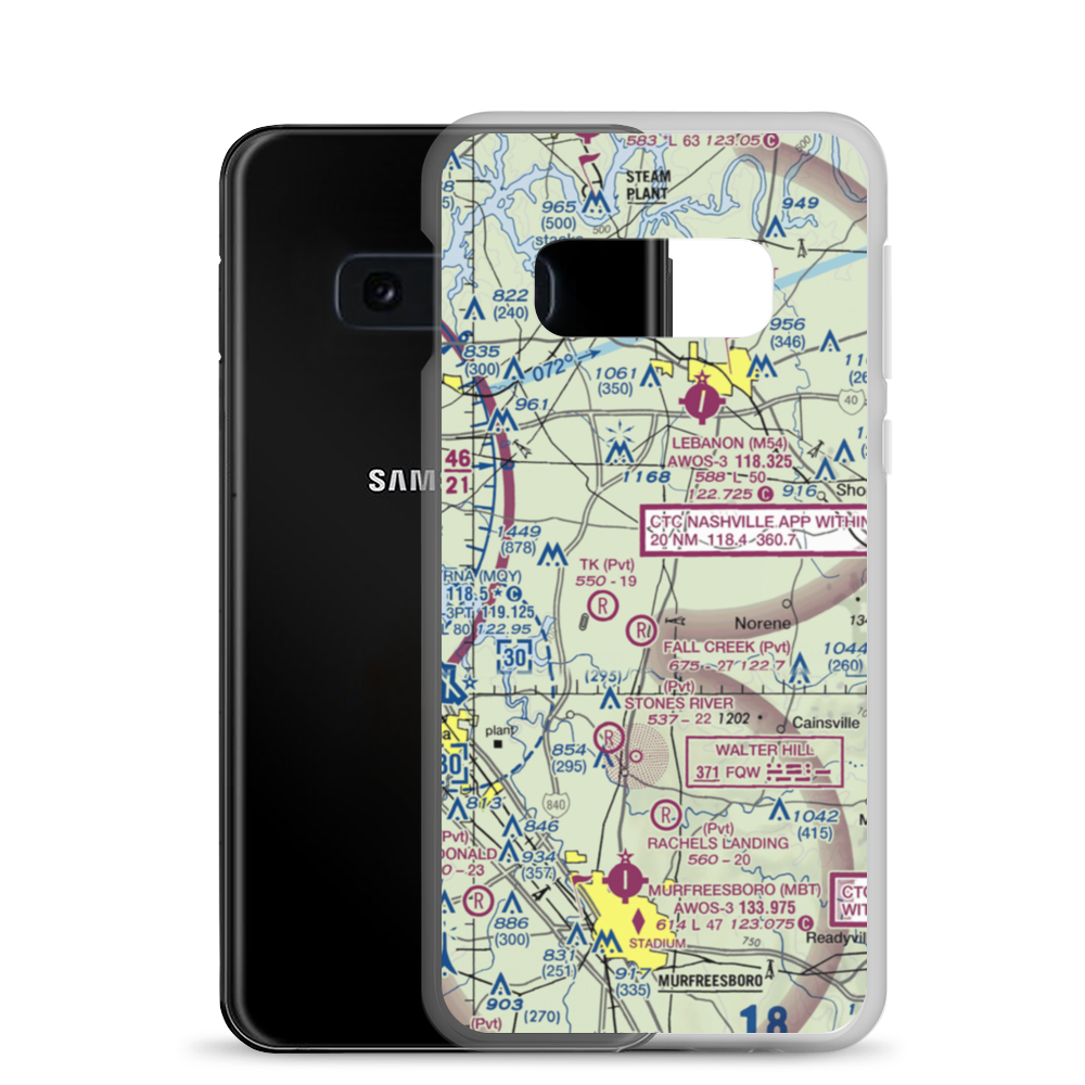 Flatwood Field (10TN) VFR Sectional Samsung Case Samsung Galaxy S10e model shown