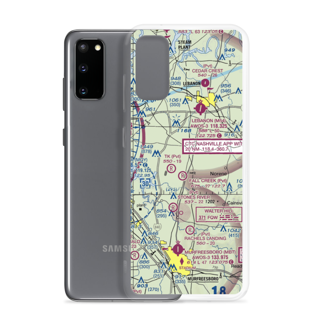 Flatwood Field (10TN) VFR Sectional Samsung Case Samsung Galaxy S20 model shown