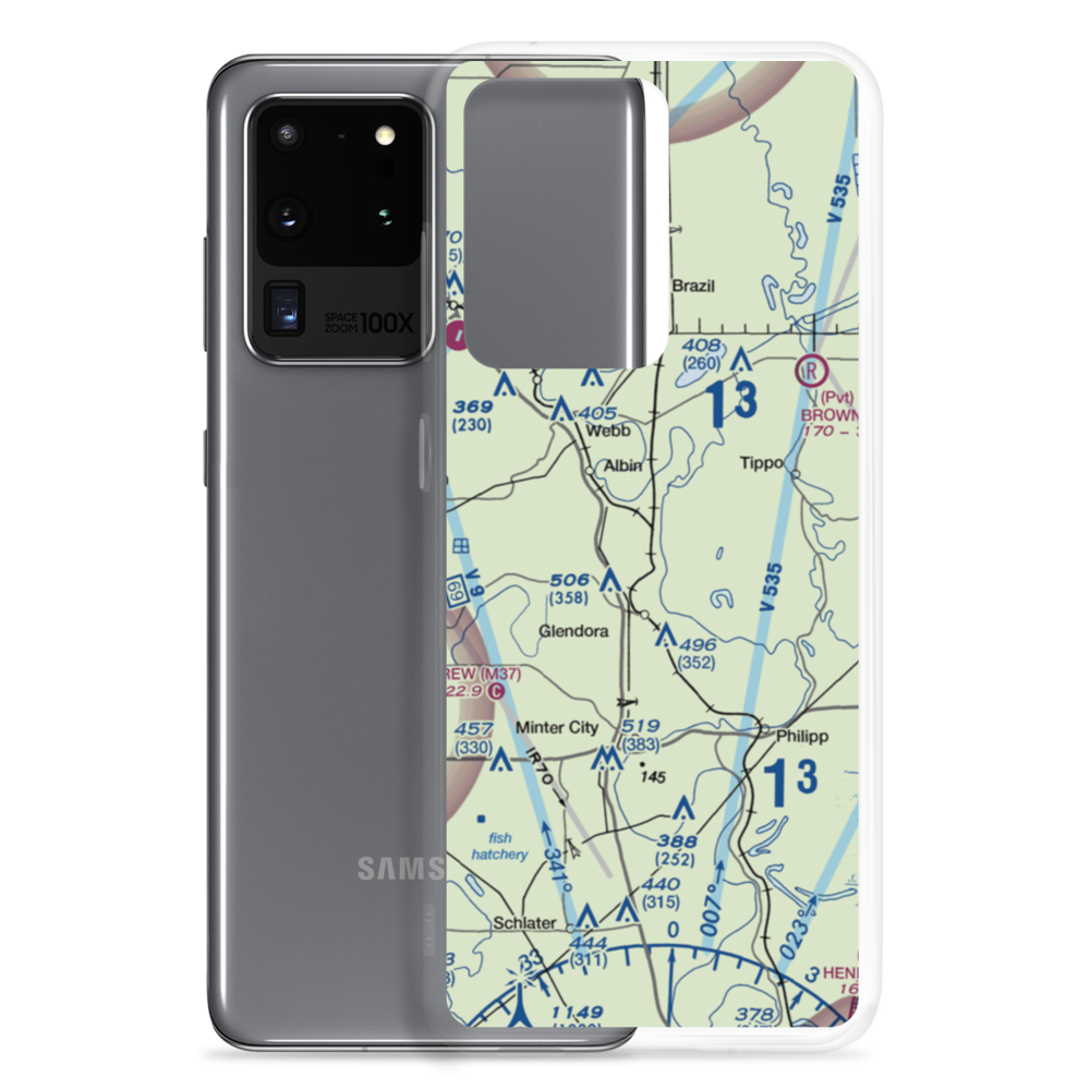 Flautt Airport (MS38) VFR Sectional Samsung Case Samsung Galaxy S20 Ultra model shown