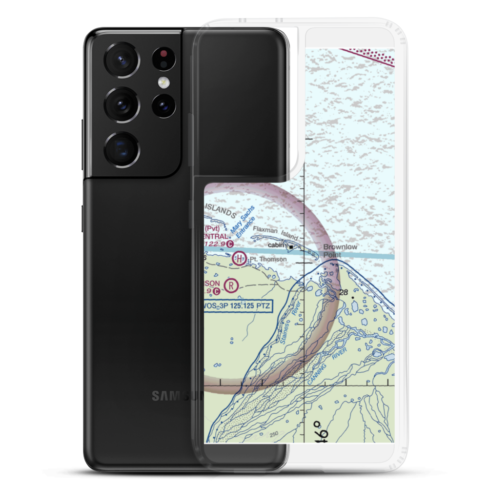 Flaxman Island Airstrip (FXM) VFR Sectional Samsung Case Samsung Galaxy S21 Ultra model shown