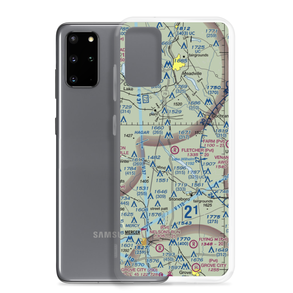 Fletcher Airport (0PN0) VFR Sectional Samsung Case Samsung Galaxy S20 Plus model shown