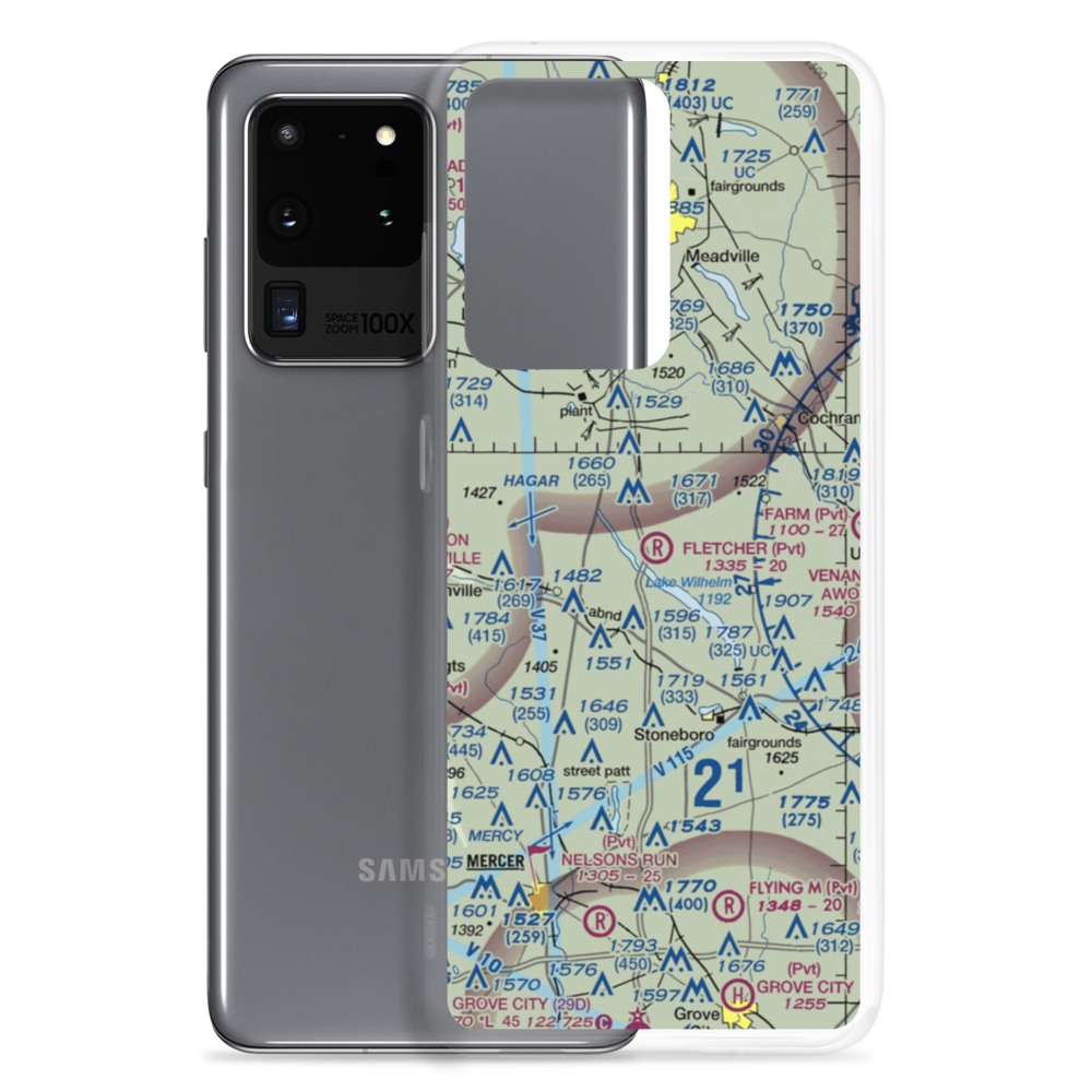 Fletcher Airport (0PN0) VFR Sectional Samsung Case Samsung Galaxy S20 Ultra model shown