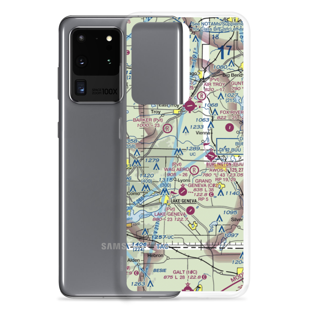 Fletcher Airport (9WI8) VFR Sectional Samsung Case Samsung Galaxy S20 Ultra model shown