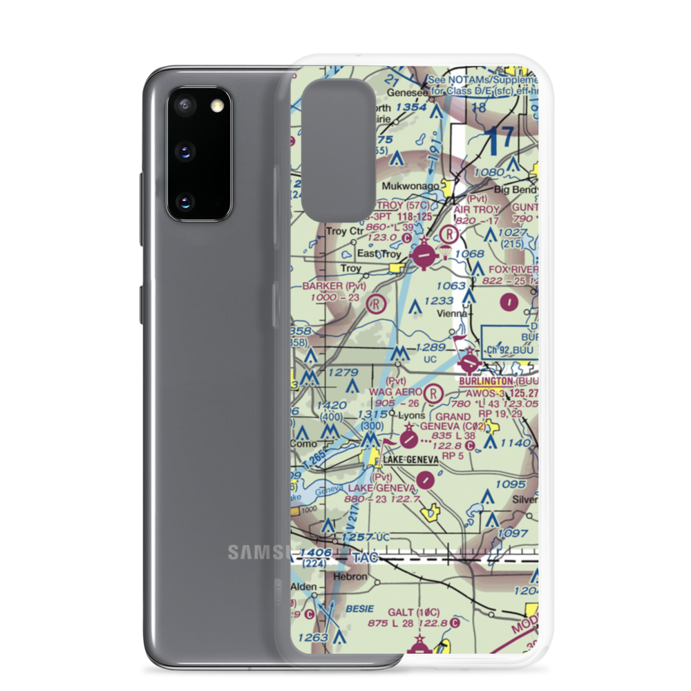 Fletcher Airport (9WI8) VFR Sectional Samsung Case Samsung Galaxy S20 model shown