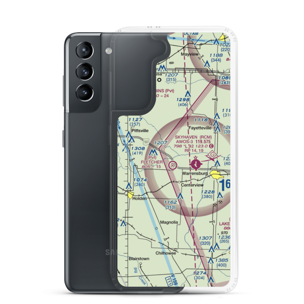 Fletcher Field (2MO0) VFR Sectional Samsung Case Samsung Galaxy S21 model shown