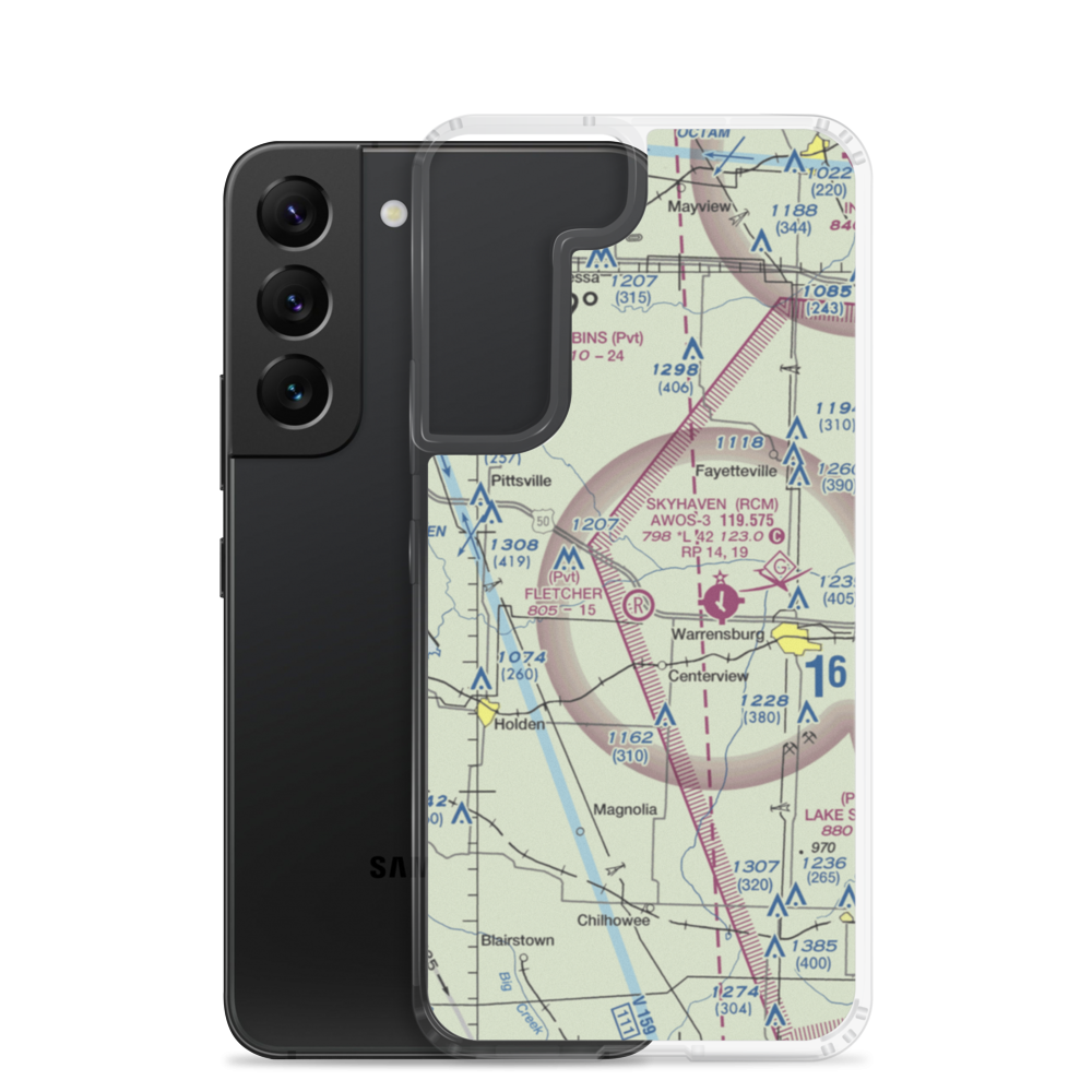 Fletcher Field (2MO0) VFR Sectional Samsung Case Samsung Galaxy S22 model shown
