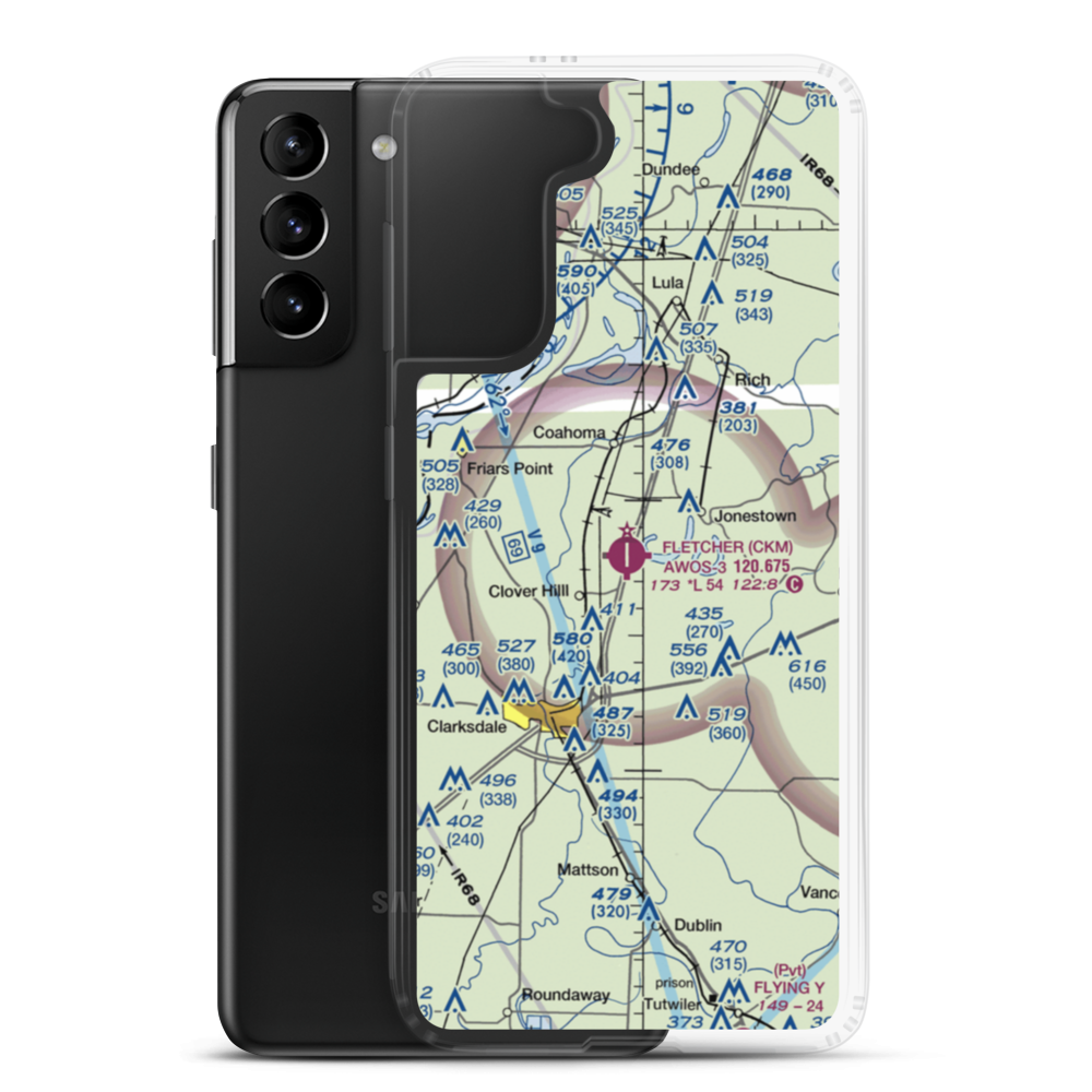 Fletcher Field (CKM) VFR Sectional Samsung Case Samsung Galaxy S21 Plus model shown