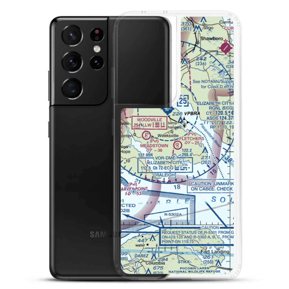 Fletcher's Airport (1NC3) VFR Sectional Samsung Case Samsung Galaxy S21 Ultra model shown