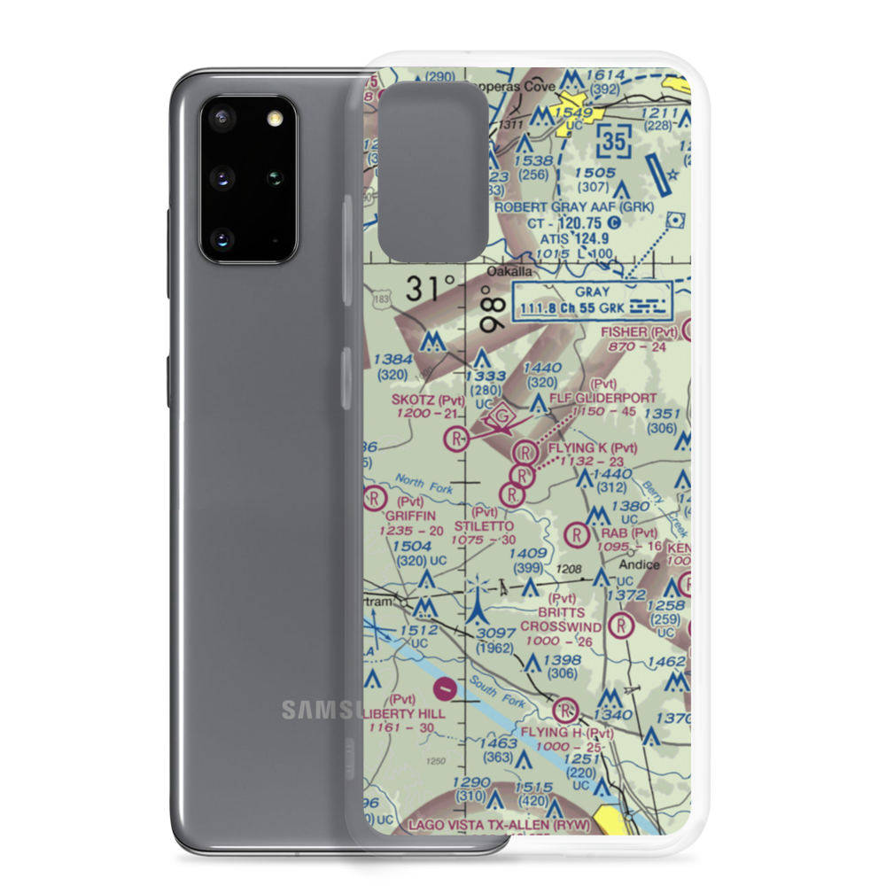 Flf Gliderport (TX23) VFR Sectional Samsung Case Samsung Galaxy S20 Plus model shown