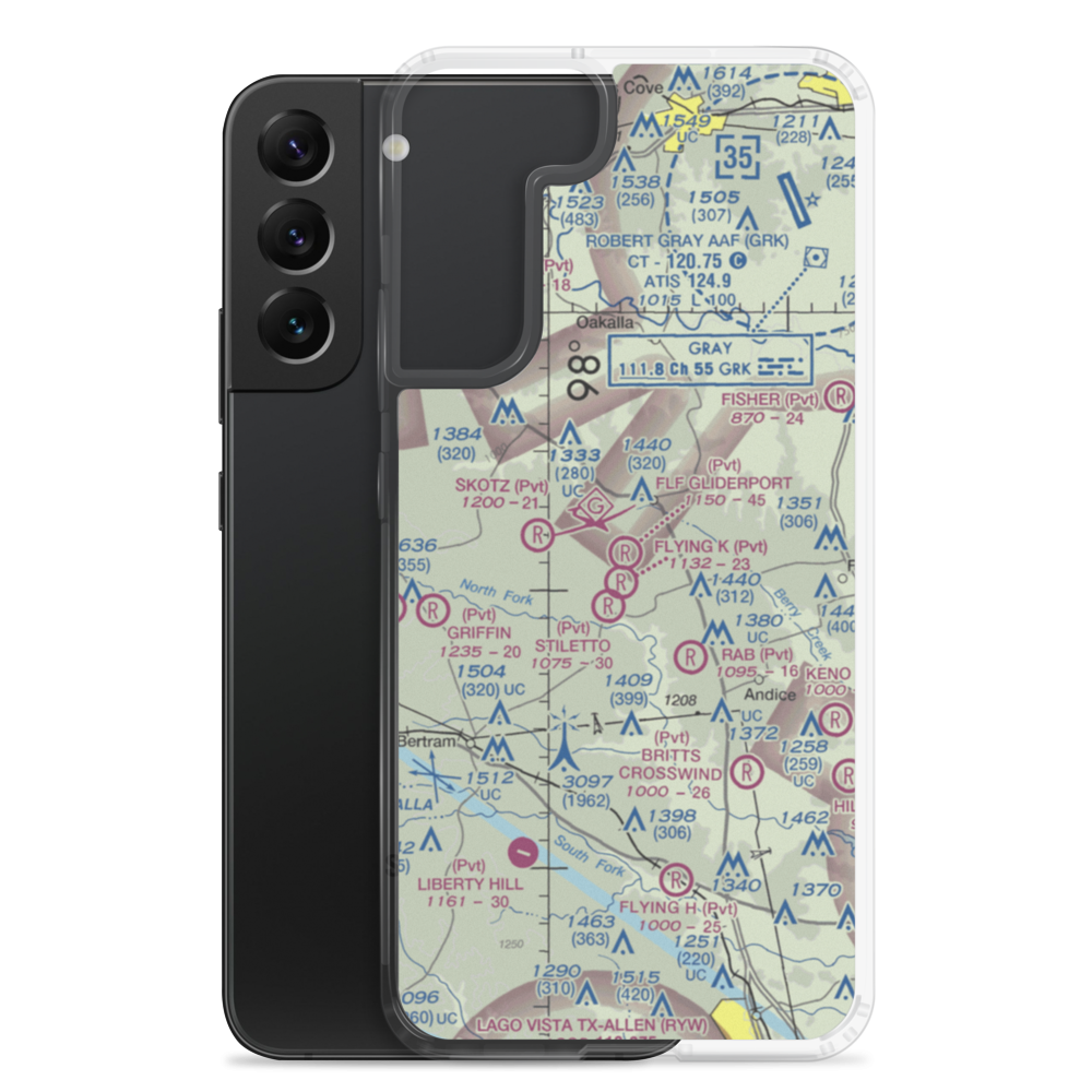 Flf Gliderport (TX23) VFR Sectional Samsung Case Samsung Galaxy S22 Plus model shown