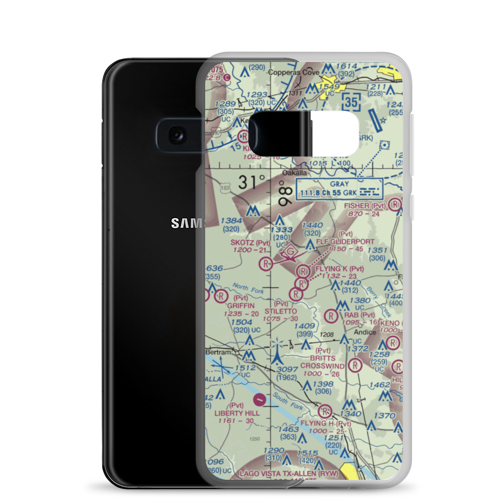 Flf Gliderport (TX23) VFR Sectional Samsung Case Samsung Galaxy S10e model shown