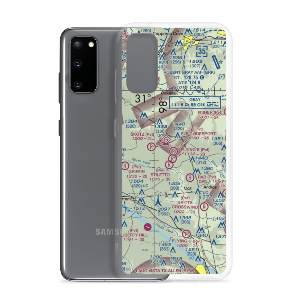 Flf Gliderport (TX23) VFR Sectional Samsung Case Samsung Galaxy S20 model shown